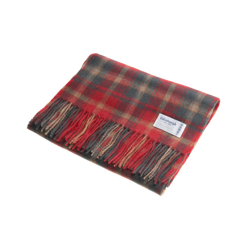 Edinburgh 100% Lambswool Scarf Dark Maple - Heritage Of Scotland - DARK MAPLE