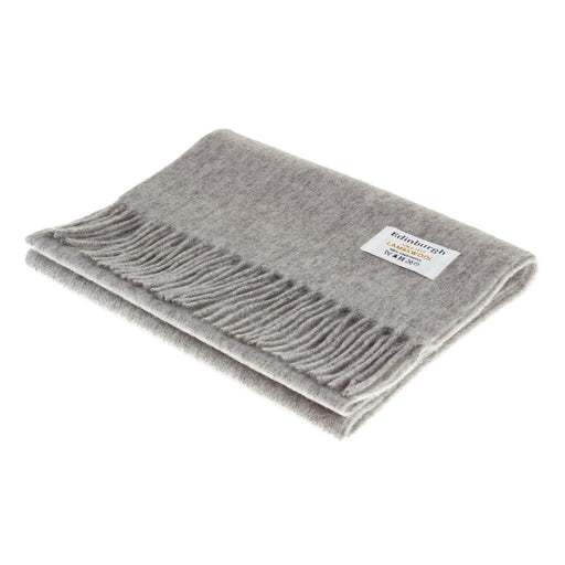 Edinburgh 100% Lambswool Scarf Oyster Grey - Heritage Of Scotland - OYSTER GREY