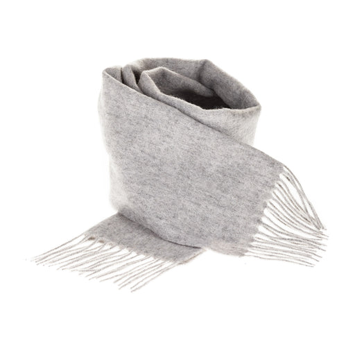 Edinburgh 100% Lambswool Scarf Oyster Grey - Heritage Of Scotland - OYSTER GREY