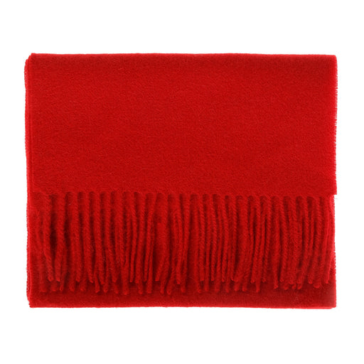 Edinburgh 100% Lambswool Scarf Red Rouge - Heritage Of Scotland - RED ROUGE
