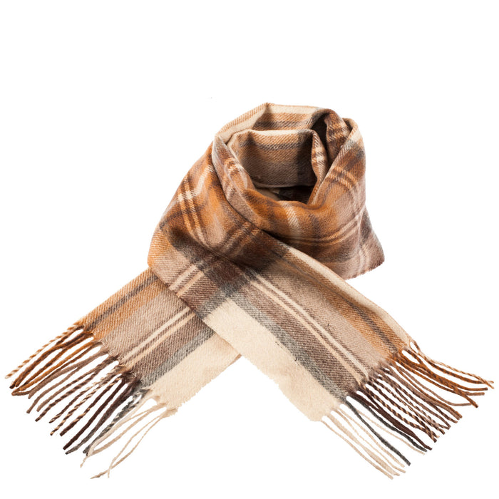 Edinburgh 100% Lambswool Scarf Stewart Natural Dress - Heritage Of Scotland - STEWART NATURAL DRESS