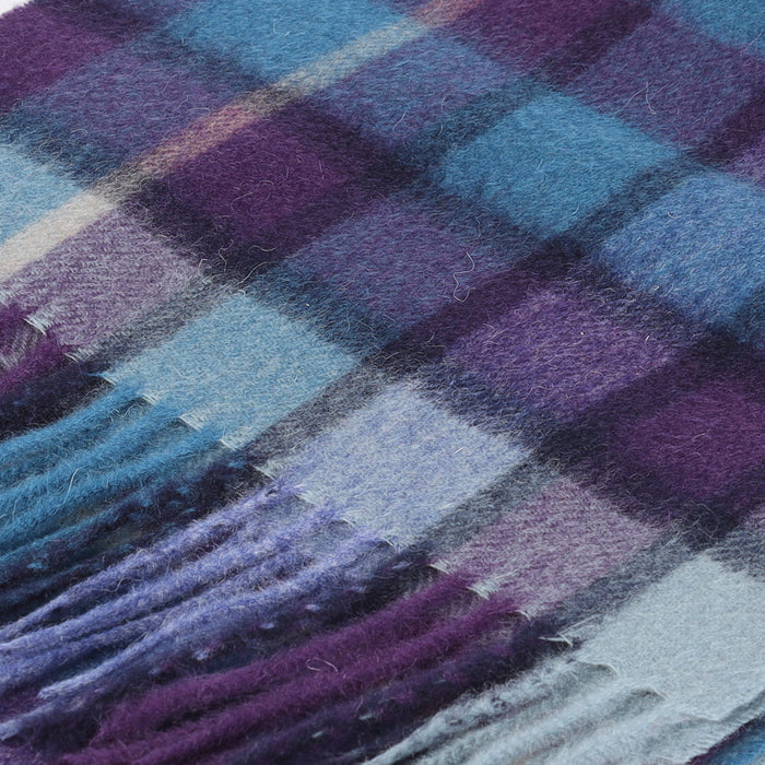 Edinburgh 100% Lambswool Tartan Scarf Artillery Check Navy - Heritage Of Scotland - ARTILLERY CHECK NAVY
