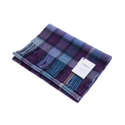 Edinburgh 100% Lambswool Tartan Scarf Artillery Check Navy - Heritage Of Scotland - ARTILLERY CHECK NAVY