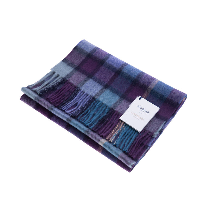 Edinburgh 100% Lambswool Tartan Scarf Artillery Check Navy - Heritage Of Scotland - ARTILLERY CHECK NAVY