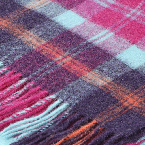 Edinburgh 100% Lambswool Tartan Scarf Baird Check Turquoise - Heritage Of Scotland - BAIRD CHECK TURQUOISE