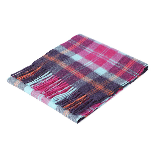 Edinburgh 100% Lambswool Tartan Scarf Baird Check Turquoise - Heritage Of Scotland - BAIRD CHECK TURQUOISE