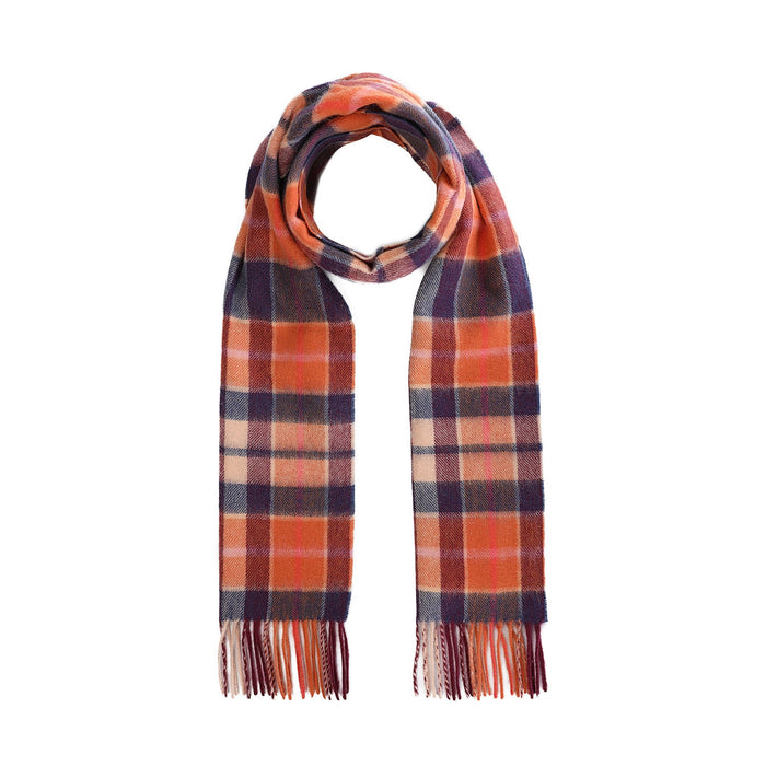 Edinburgh 100% Lambswool Tartan Scarf Cragg Check Ginger - Heritage Of Scotland - CRAGG CHECK GINGER