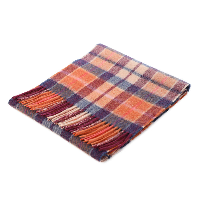 Edinburgh 100% Lambswool Tartan Scarf Cragg Check Ginger - Heritage Of Scotland - CRAGG CHECK GINGER