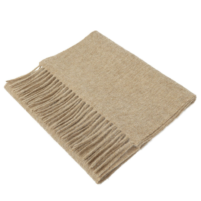 Edinburgh 100% Lambswool Tartan Scarf Natural - Heritage Of Scotland - NATURAL