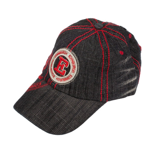 Edinburgh - Black Active Wear Cap - Heritage Of Scotland - BLACK/RED