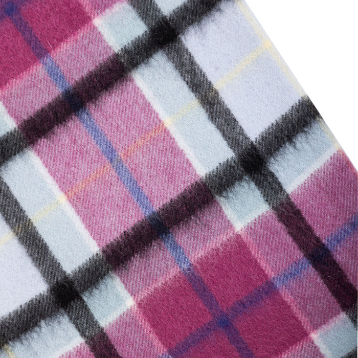 Edinburgh Cashmere Mini Cape Light Blue Check - Heritage Of Scotland - LIGHT BLUE CHECK