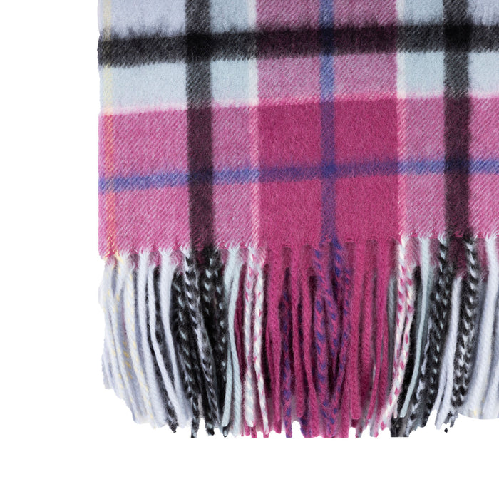 Edinburgh Cashmere Mini Cape Light Blue Check - Heritage Of Scotland - LIGHT BLUE CHECK