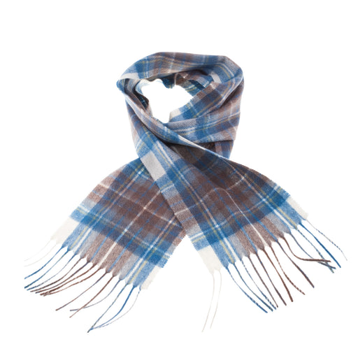 Edinburgh Cashmere Mini Scarf Stewart Muted Blue - Heritage Of Scotland - STEWART MUTED BLUE