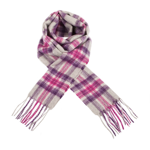 Edinburgh Cashmere Mini Scarf Stewart Purple - Heritage Of Scotland - STEWART PURPLE