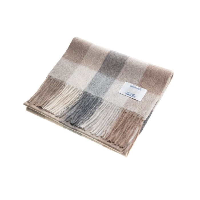 Edinburgh Cashmere Scarf 5 Square Tartan - Brown/Black - Heritage Of Scotland - 5 SQUARE TARTAN - BROWN/BLACK