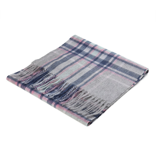 Edinburgh Cashmere Scarf Carnival Check Ash - Heritage Of Scotland - CARNIVAL CHECK ASH