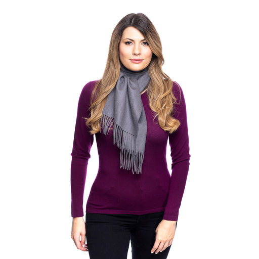 Edinburgh Cashmere Scarf Charcoal - Heritage Of Scotland - CHARCOAL
