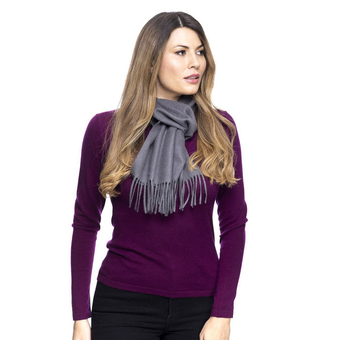 Edinburgh Cashmere Scarf Charcoal - Heritage Of Scotland - CHARCOAL