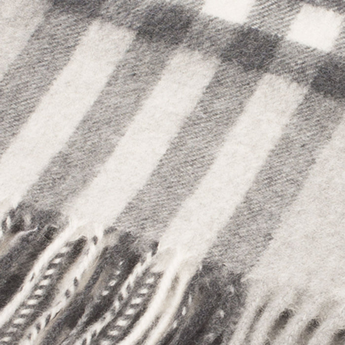Edinburgh Cashmere Scarf Chequer Tartan - Charcoal/Light Grey - Heritage Of Scotland - CHEQUER TARTAN - CHARCOAL/LIGHT GREY