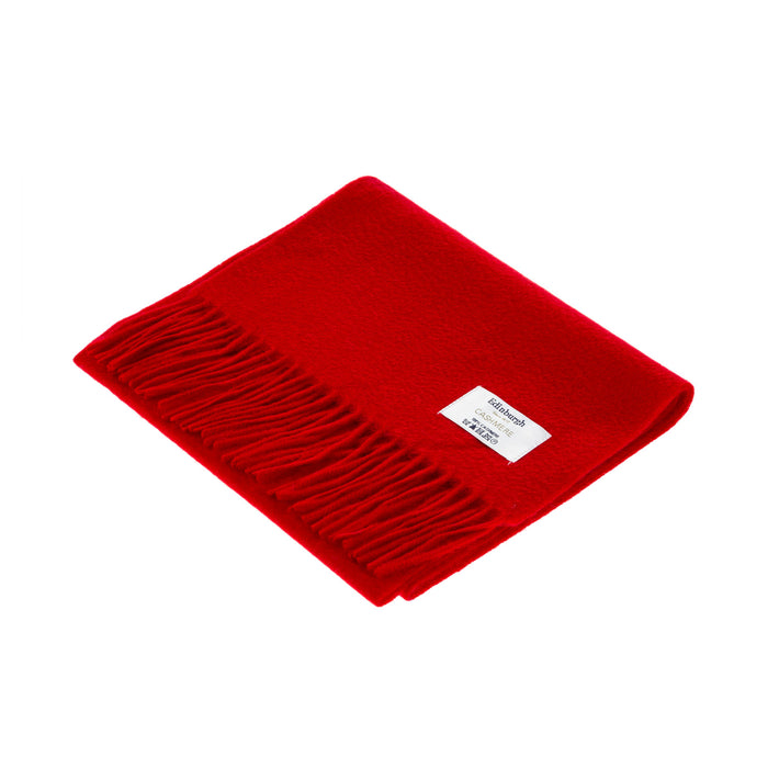 Edinburgh Cashmere Scarf Red Rouge - Heritage Of Scotland - RED ROUGE
