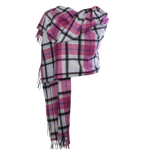 Edinburgh Cashmere Stole Light Blue Check - Heritage Of Scotland - LIGHT BLUE CHECK