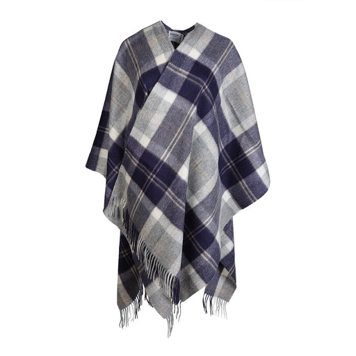 Edinburgh Lambswool Long Tartan Cape Bannockbane Silver - Heritage Of Scotland - BANNOCKBANE SILVER