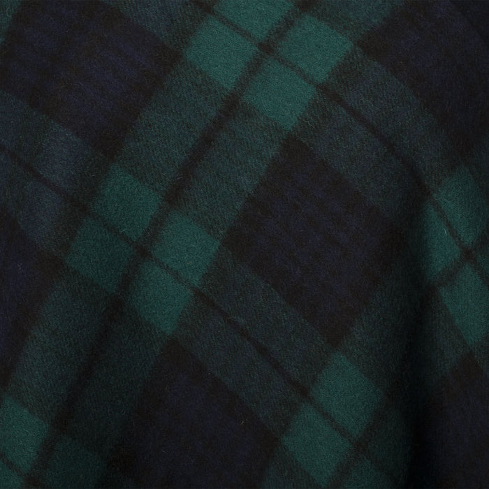 Edinburgh Lambswool Long Tartan Cape Black Watch - Heritage Of Scotland - BLACK WATCH