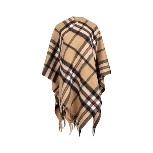 Edinburgh Lambswool Long Tartan Cape Exploded Thomson Camel - Heritage Of Scotland - EXPLODED THOMSON CAMEL
