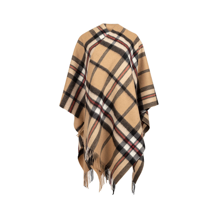 Edinburgh Lambswool Long Tartan Cape Exploded Thomson Camel - Heritage Of Scotland - EXPLODED THOMSON CAMEL