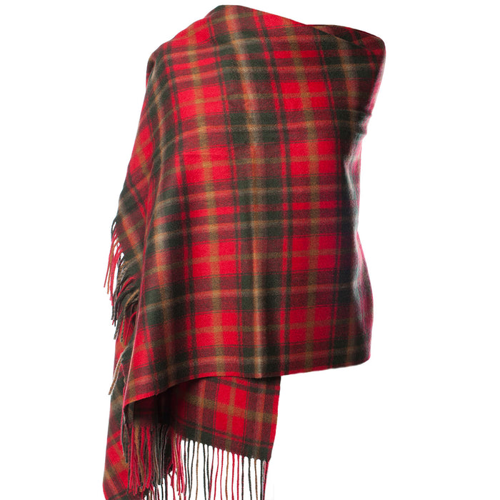Edinburgh Lambswool Stole Dark Maple - Heritage Of Scotland - DARK MAPLE