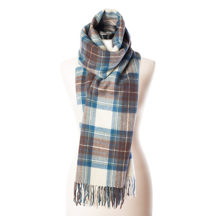 Edinburgh Lambswool Stole Stewart Muted Blue - Heritage Of Scotland - STEWART MUTED BLUE