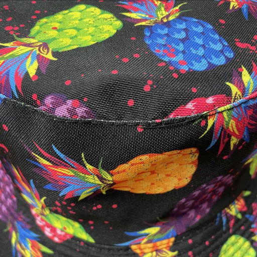 Fashion Bucket Hat Black | Multicolour Pineapples - Heritage Of Scotland - Black | Multicolour Pineapples