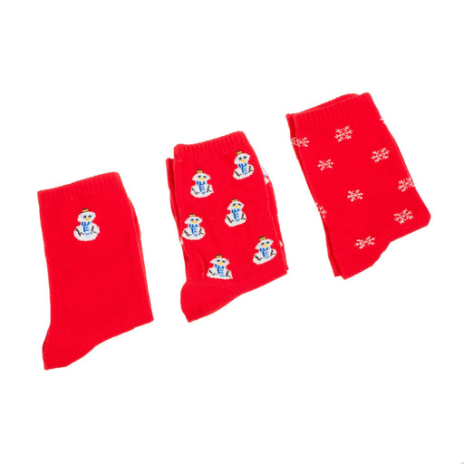 Gents 3 Pk Christmas Sock - Heritage Of Scotland - RED