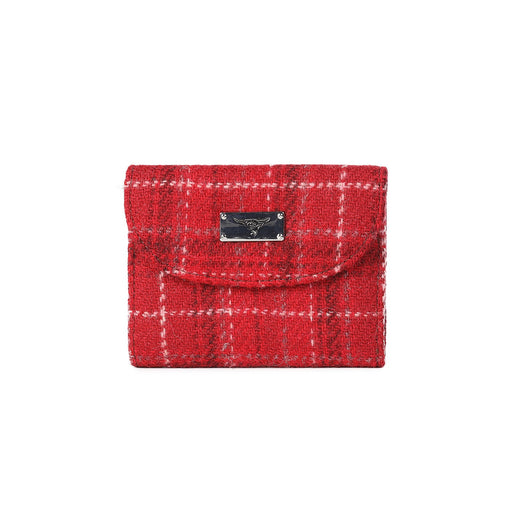 Harris Tweed Purse - Jura Red Check - Heritage Of Scotland - RED CHECK