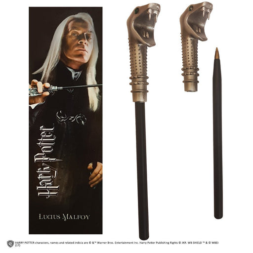 Harry Potter - Lucius Malfoy Wand Pen & Bookmark - Heritage Of Scotland - NA