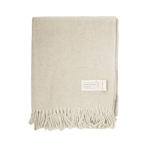 Herringbone Blanket Sand Beige/Natural - Heritage Of Scotland - SAND BEIGE/NATURAL