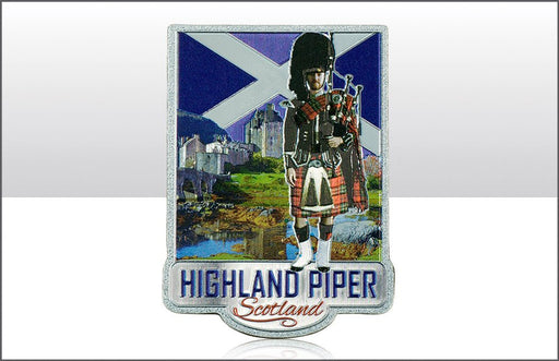 Highland Piper Foil Stamped Magnet - Heritage Of Scotland - N/A