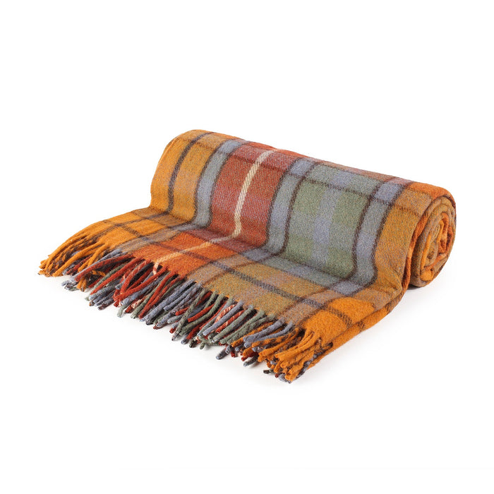 Highland Wool Blend Tartan Blanket / Throw Extra Warm Buchanan Antique - Heritage Of Scotland - BUCHANAN ANTIQUE