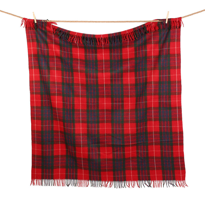 Highland Wool Blend Tartan Blanket Throw Fraser Red - Heritage Of Scotland - FRASER RED