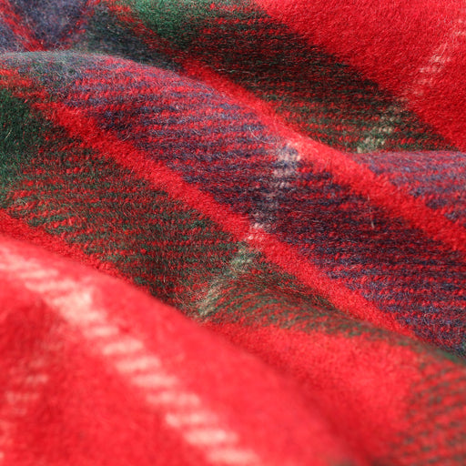Highland Wool Blend Tartan Blanket Throw Fraser Red - Heritage Of Scotland - FRASER RED