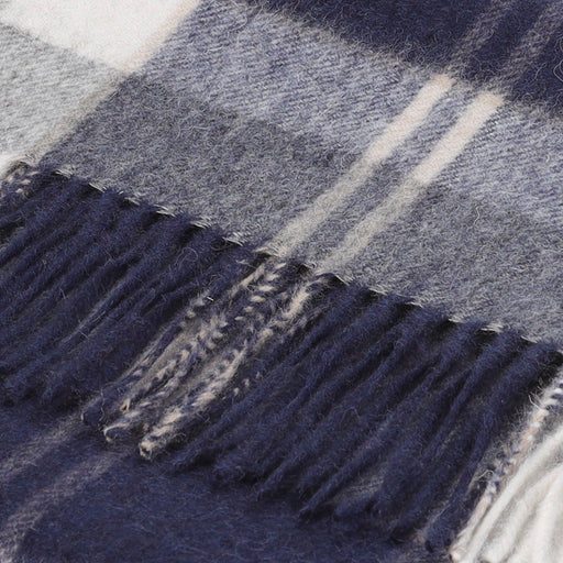 Hos 100% Lambswool Wide Scarf Bannockbane Silver - Heritage Of Scotland - BANNOCKBANE SILVER