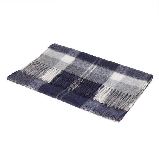 Hos 100% Lambswool Wide Scarf Bannockbane Silver - Heritage Of Scotland - BANNOCKBANE SILVER