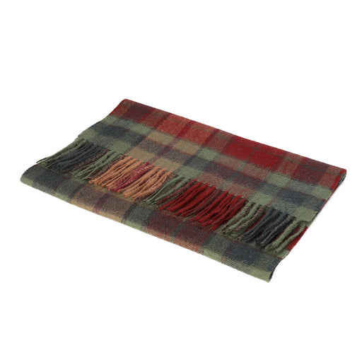 Hos 100% Lambswool Wide Scarf Buchanan Autumn - Heritage Of Scotland - BUCHANAN AUTUMN