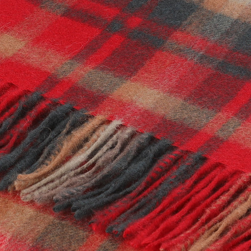 Hos 100% Lambswool Wide Scarf Dark Maple - Heritage Of Scotland - DARK MAPLE