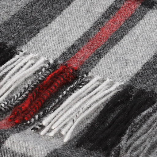 Hos 100% Lambswool Wide Scarf Thomson Grey - Heritage Of Scotland - THOMSON GREY