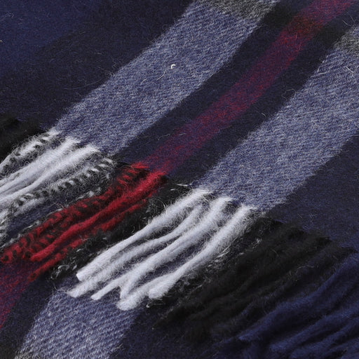 Hos 100% Lambswool Wide Scarf Thomson Navy - Heritage Of Scotland - THOMSON NAVY
