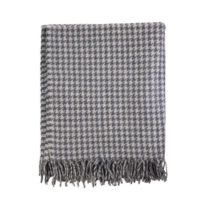 Houndstooth Blanket Natural Mid - Heritage Of Scotland - NATURAL MID