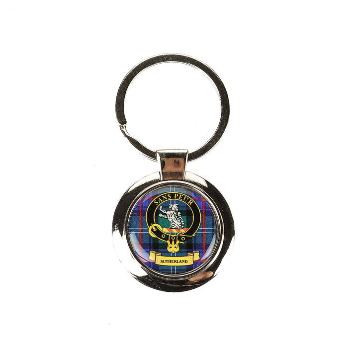 Kc Clan Key Fob Chrome Sutherland - Heritage Of Scotland - SUTHERLAND