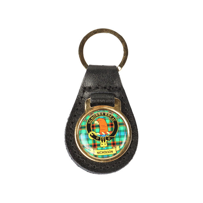 Kc Clan Leather Key Fob Nicholson - Heritage Of Scotland - NICHOLSON
