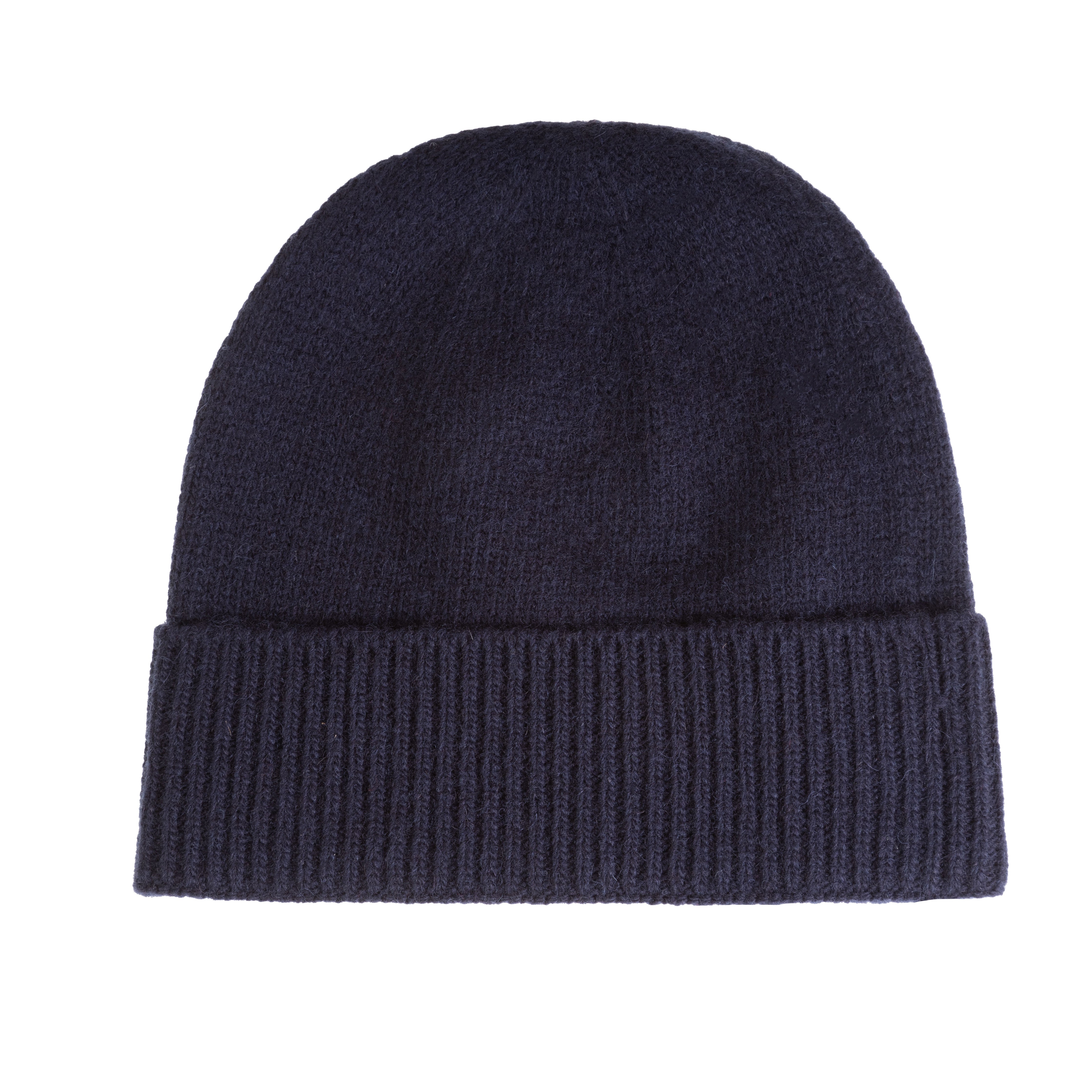 Ladies Plain Lambswool Mix Beanie Navy - Heritage Of Scotland - NAVY